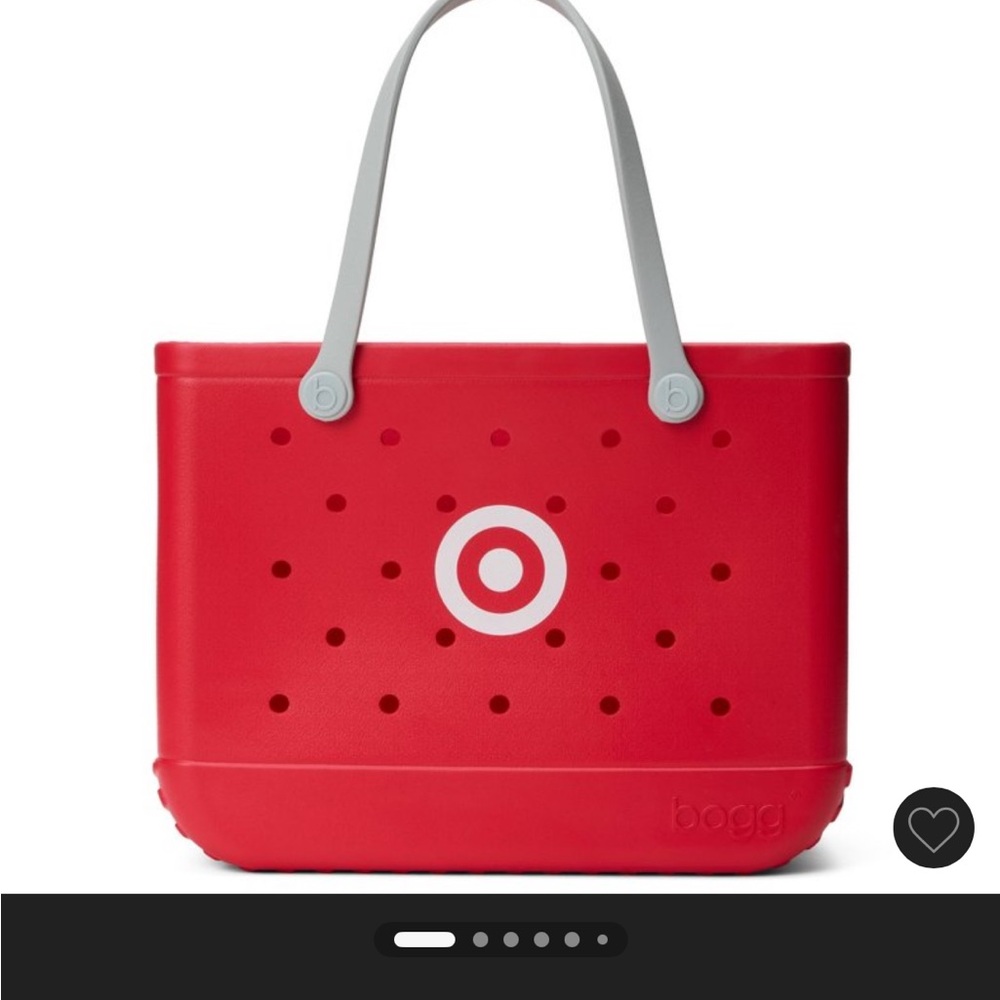 BOGG BAG Red Tote with Gray Handles